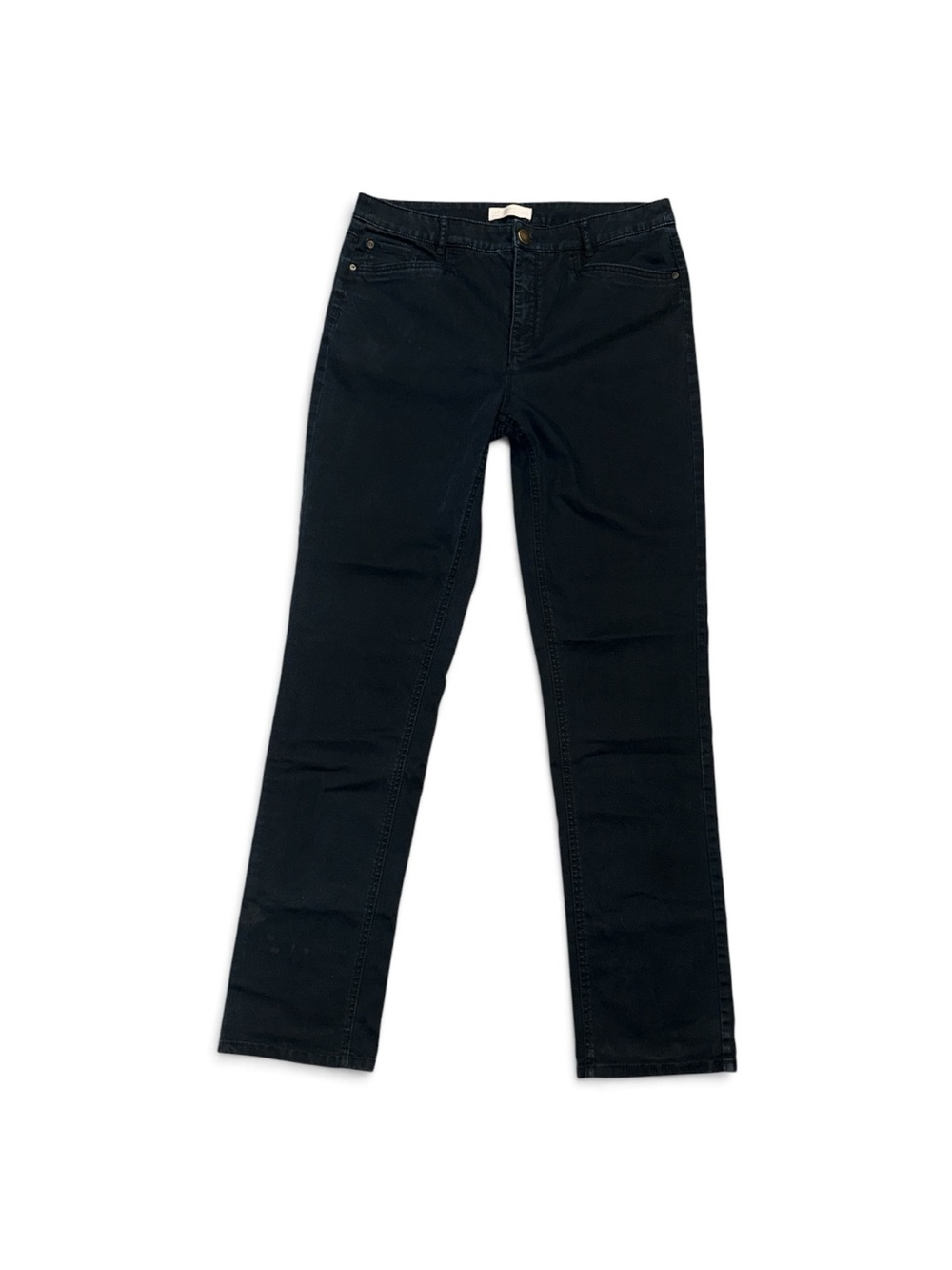 J Jill 12 Tall Black Denim Smooth Fit Straight Leg Jeans